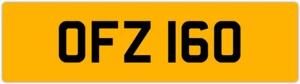 OFZ 160 O 3x3 DATELESS PRIVATE NUMBER PLATE OLLY OWEN OSCAR OLY OL OLIVIA ORLA - Picture 1 of 1