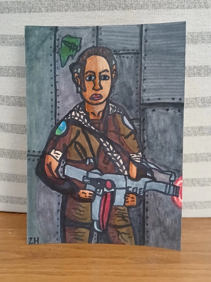 Desenho Amanda Ripley Alien Isolation Xenomorph Neca jogo lança-chamas Romulus  - Imagem 1 de 1