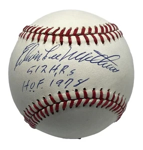 EDDIE MATHEWS SIGNED NL BASEBALL BAS Y55355 W/ FULL NAME - HOF - HR INSCR - Picture 1 of 1