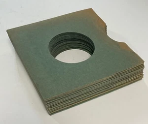 25 VINTAGE 7” 45 RPM Record Sleeves Green Heavyweight Paper - Picture 1 of 2