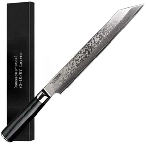 Damascus Kiritsuke Yanagiba 265 mm japanisches Sashimi Messer verspiegelt Japan - Bild 1 von 8