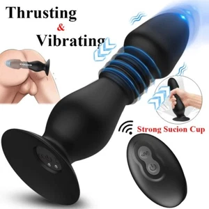 Sex Toys for Men Gay Male Prostate Massager Anal Butt Plug Penis Cock Ring Black - Picture 1 of 15