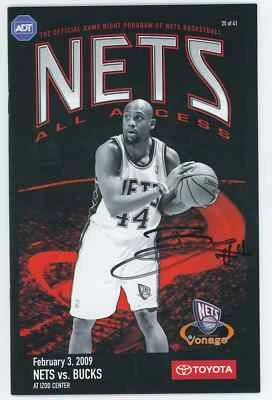 Programa de jogos Brooks Lopez assinado NJ Nets 2009. - Imagem 1 de 2