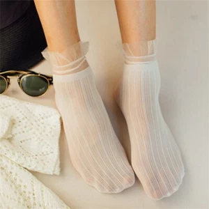 Calcetines de corte de terciopelo de moda japonesa estilo dulce de moda japonesa para mujer - Imagen 1 de 13