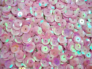 Sequins Cup 10mm Pink AB 20g Dance Bead Craft Sewing - Picture 1 of 1