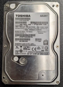 Toshiba 1 TB Desktop Hard Drive 3.5" SATA 6.0Gb/s 32MB 7200RPM DT01ACA100 TESTED - Picture 1 of 1