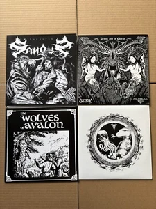 Eternal Death 4 X 7" LOT Abigail Lustrum Blackosh Alcoholic Rites Sangus - Foto 1 di 1