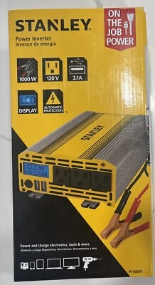 Nuevo en caja Stanley 1000 vatios inversor de potencia, PI1000S, triple CA, USB DOBLE - LEER Foto 1 de 4