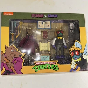 NECA SPLINTER vs. BAXTER TEENAGE MUTANT NINJA TURTLES ACTION FIGURE 2 PACK TMNT - Picture 1 of 9