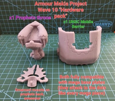 ARMOUR M. PROJECT WAVE 10 HARDWARE PACK: X1 PROPHET THRONE & X1 UNSC M. BARRIER - Image 1 of 2
