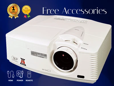 Mitsubishi WD720U Projektor DLP Professionell 4300 Ansi PC 3D Bereit HDMI W/ - Bild 1 von 4