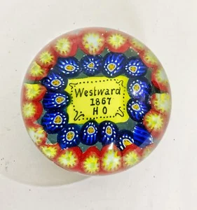 Antique Westward Ho Millefiori paperweight commemorating Alaska land purchase - Picture 1 of 4