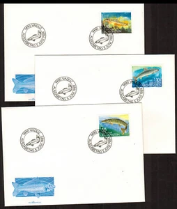 Liechtenstein Over First Day FDC Yvert 905/907 Fauna Fish 1989 - Picture 1 of 1