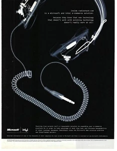 2000 Microsoft Intel e-commerce Radioshock Vintage Magazine Print Ad/Poster - Picture 1 of 1