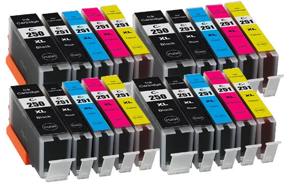 20P XL печати чернильницы подходит для Canon PGI-250 CLI-251 MG6620 MX922 MG5420 MG5620 - Изображение 1 из 1