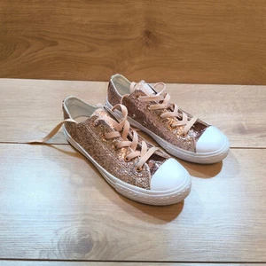 Scarpe Converse All Star oro rosa glitter taglia 3UK/35.5EU - Foto 1 di 8