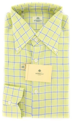 Camisa Luigi Borrelli Verde Ventana Panel - X Slim - (EV326LIVBDPT1) Foto 1 de 4