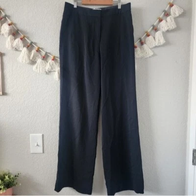 Pantalón Robert Rodriguez Negro Pierna Ancha Negocios Informal Contemporáneo 6 Foto 1 de 4