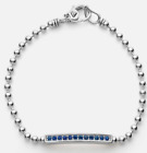 NEW Auth LAGOS *CAVIAR SPARK* BLUE SAPPHIRE & STERLING SILVER Beaded Bracelet L