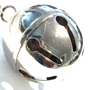 VTG Silver Plate Christmas Holiday Jingle Bell Ornament 2003 with Bow 2.5”Diam. - Picture 1 of 5