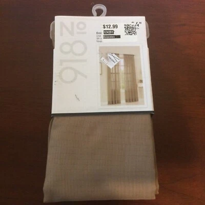 No. 918 Lichtenberg Emily Sheer Voile Rod Pocket Curtain Panel, 59" x 84", Taupe - Image 1 of 2