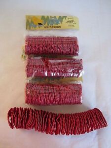 Paper Twirl Wired Ribbon Red Color Crafts Garland Lot of 4 pks Projects