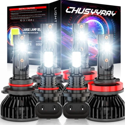 For Lincoln Aviator 2003-2005 6000K 6X LED Headlight + Fog Light Bulbs Combo Kit - Image 1 of 4