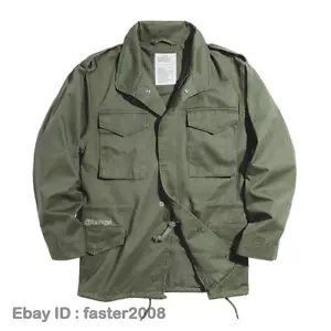 Windbreaker Herren M65 Feldjacke Vintage loser Mantel Armee grün Militär Freizeit - Bild 1 von 18