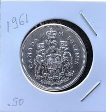 1961 Canada 50 cent half dollar  Nice Coin