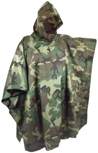 Poncho Antipioggia Militare mimetico idrorepellente tg unica impermeabile M.M. - Foto 1 di 8