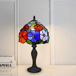 Tiffany Antik Neu Stil Tischlampe Beliebt 10 Zoll Kunst Buntglas Schreibtisch E27 - Bild 1 von 14