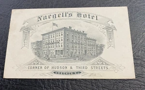 RARE 1800s Nargelis Hotel Trade Card, Hoboken, NJ - Picture 1 of 2