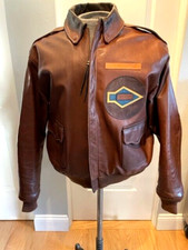 GEN JIMMMY DOOLITTLE ,EASTMAN CO  A-2 JACKET, SIZE 42,LEATHER PATCHES,VERY NICE