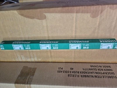 4pcs sylvania tube fluorescent lamp f8w/t5 288mm - Image 1 of 2