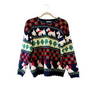 Bonnie Nobel Vintage Scottie Dog Sweater Size 11 Cotton Knit 90s Preppy - Picture 1 of 7