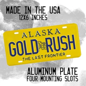 Alaska Cities and Towns & Fun Designs Aluminum License Plate Sign - Picture 1 of 16