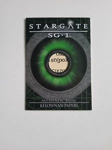Stargate SG1 Season 8 Relic Prop Card R10 Kelownan Files & Papers (321/434) - Picture 1 of 2