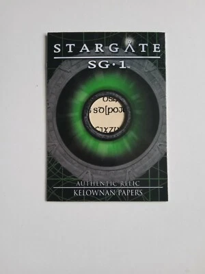 Stargate SG1 Season 8 Relic Prop Card R10 Kelownan Files & Papers (321/434) - Image 1 of 2