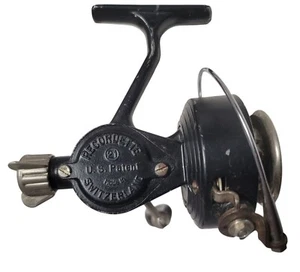 Carrete de pesca giratorio Recordette Suiza vintage patente de EE. UU. No. 21 - Metal - Imagen 1 de 14