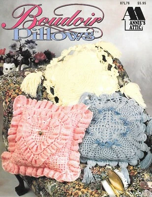 Boudoir Pillows ~ 6 Elegant Designs, Annie's crochet pattern booklet - Image 1 of 2