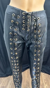 FEMME Pants with laces throughout the leg, size M, Black, Skinny Fit - Picture 1 of 14
