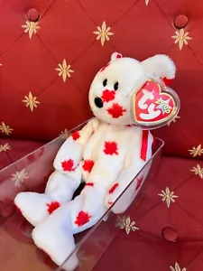 TY BEANIE BABY - CHINOOK THE BEAR (CANADA EXCLUSIVE) (8.5 INCH) IN ACRYLIC BOX - Picture 1 of 5