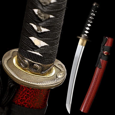 20'' 9260 Spring Steel Short Japanese Samurai Tanto Sword Full Tang Mini Katana - Image 1 of 4