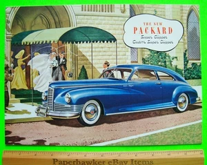 1946 PACKARD SUPER & CUSTOM SUPER CLIPPER BIG 16-pg FARBKATALOG Broschüre LIMO - Bild 1 von 13