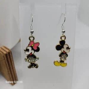 Mickey und Minnie Mouse Ohrringe Disney Hänger Ohrhänger Schmuck NEU Damen - Bild 1 von 4