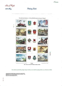 GB.1983 Werbeetiketten, Tourismus. Miniaturblatt Isle of - Bild 1 von 1