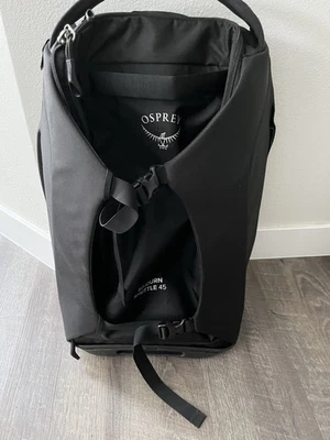Osprey Sojourn Shuttle 45 Wheeled Duffel Bag 22" 45L - Black, Minor Scuffs - Image 1 of 4