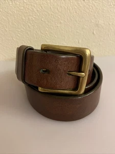 Brauner TIMBERLAND Freizeitgürtel italienisches Leder 36/85 Messingschnalle Länge 40" - Bild 1 von 12