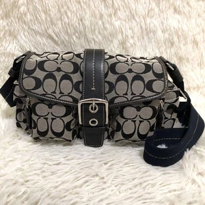 Vintage Coach Shoulder Hand bag Soho 6835 Black Leather Y2K Buckle Hobo Purse - Picture 1 of 24