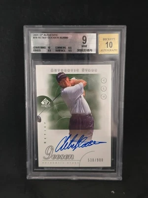 2001 SP Authentic - Authentic Stars Retief Goosen #530 /900 (AU, RC) - Image 1 of 2